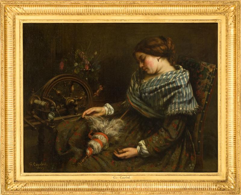 Courbet – Proudhon, l’art et le peuple. : Gustave Courbet, La fileuse endormie, Musée Fabre