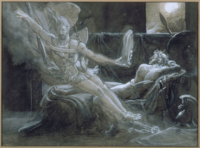 Revenants. Images, figures et récits du retour des morts : Girodet de Roucy-Trison Anne Louis Le Songe d'Enée. © Musée du Louvre, Département des Arts graphiques