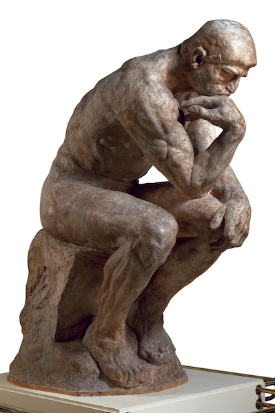 Rodin. L’exposition du centenaire : Le Penseur, grand modèle, SNBA   1904  plâtre grommelaqué 182 x 108 x 141 cm  Paris, musée Rodin 