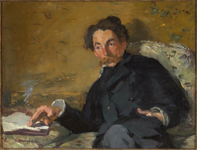 Manet, inventeur du Moderne : Stéphane Mallarmé. 1876, huile sur toile, 27 x 36 cm. Musée d’Orsay.