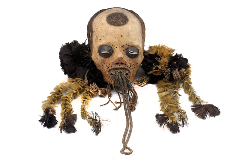 Persona. Étrangement humain. : Crâne séché Mundurucu. Momie, tête desséchée d'Indien Mundurucu provenance : Brésil