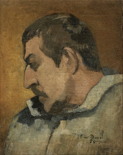 Monfreid sous le soleil de Gauguin : Paul Gauguin (1848-1903). Autoportrait  À l’ami Daniel, 1896. Huile sur toile. Paris, musée d’Orsay. Photo  RMNGrand Palais (musée d’Orsay) / Hervé Lewandowski.