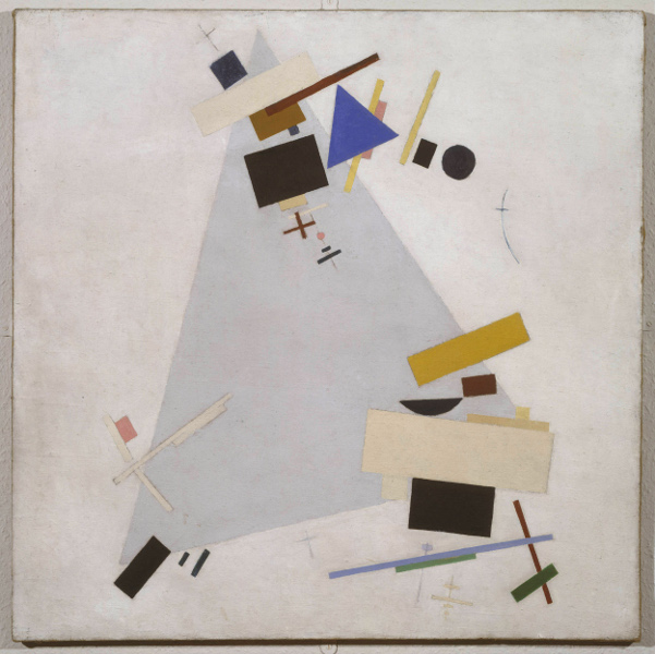 Malevitch : Kazimir Malevich Dynamic Suprematism 1915 or 1916 Oil on canvas support: 803 x 800 mm frame: 1015 x 1015 x 80 mm Purchased with assistance from the Friends of the Tate Gallery 1978
