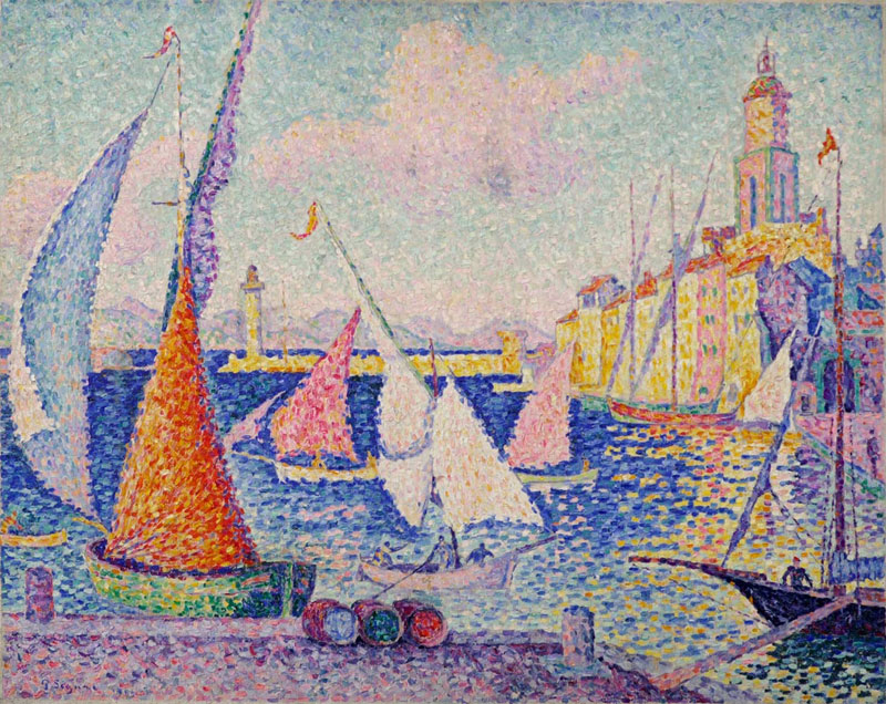 Signac (1863-1935) «  Les ports de France » : SaintTropez, le quai 1899 Huile sur toile H. 65 x L. 81 cm Saint?Tropez, musée de l’Annonciade © DR
